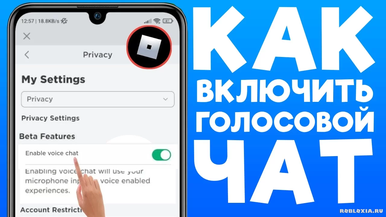 Как включить Голосовой ЧАТ в Роблокс (На телефоне и ПК) - Robloxia